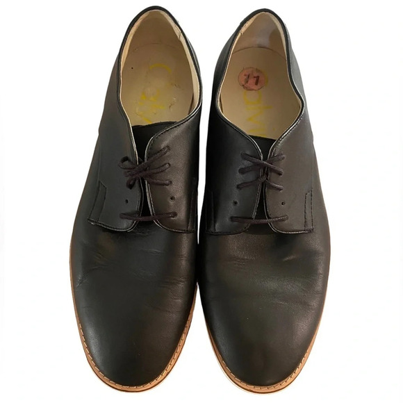 Calvin Klein Other - Men's Calvin Klein Aggussie Derby Oxfords Shoes Size 11 Black Leather